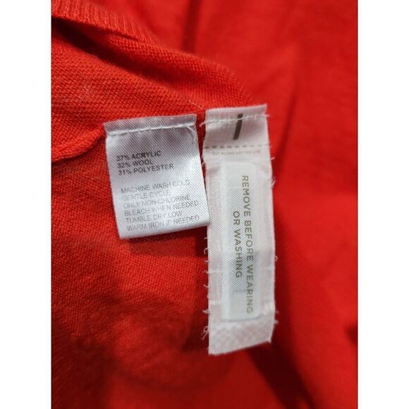 Loft Lightweight Wool Blend Colorblocked 3/4 Sleeve Crew Neck Sweater, S - Picture 5 of 6